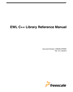 EWL C++ Library Reference Manual Document Number: CWEWLCPPREF Rev 10.x, 02/2014