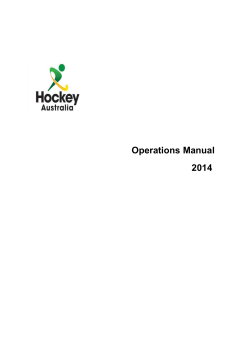 Operations Manual 2014