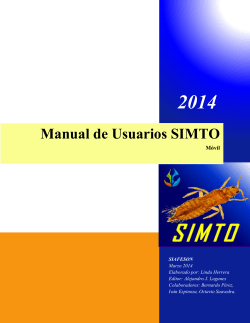 2014 Manual de Usuarios SIMTO  Móvil