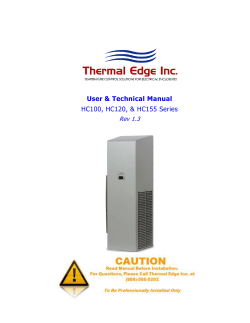 HC100, HC120, &amp; HC155 Series User &amp; Technical Manual Rev 1.3