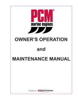 OWNER’S OPERATION and MAINTENANCE MANUAL A Division of
