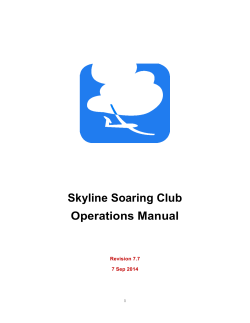 Skyline Soaring Club Operations Manual Revision 7.7