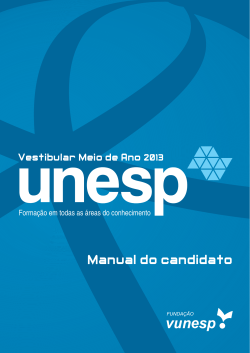 Manual do candidato Vestibular Meio de Ano 2013