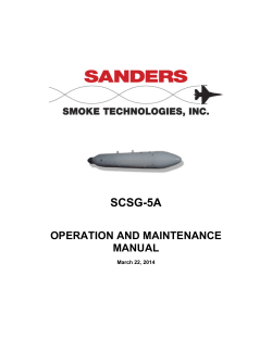 SCSG-5A OPERATION AND MAINTENANCE MANUAL