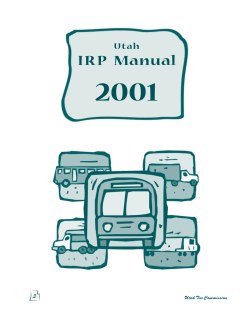 2001 IRP  Manual Utah 3
