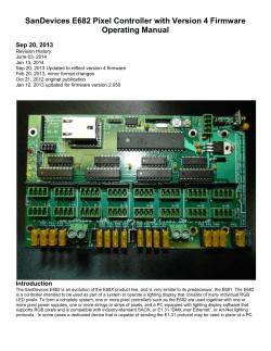 SanDevices E682 Pixel Controller with Version 4 Firmware Operating Manual