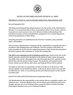 SOCIETY OF THE THIRD INFANTRY DIVISION, U.S. ARMY