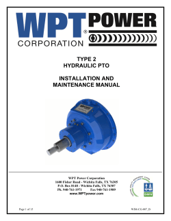 TYPE 2 HYDRAULIC PTO  Page 1 of 15