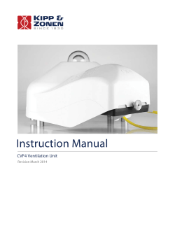 Instruction Manual CVF4 Ventilation Unit Revision March 2014