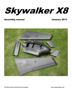 Skywalker X8 Assembly manual  January 2013