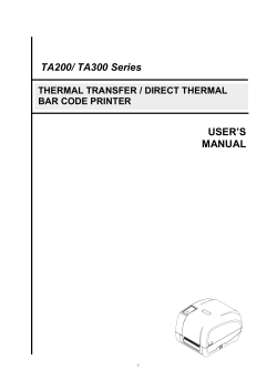 ’S USER MANUAL TA200/ TA300 Series