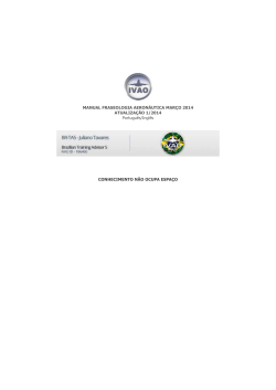 MANUAL FRASEOLOGIA AERONÁUTICA MARÇO 2014 ATUALIZAÇÃO 1/2014 Português/Inglês