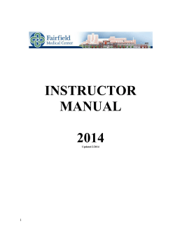 INSTRUCTOR MANUAL  2014