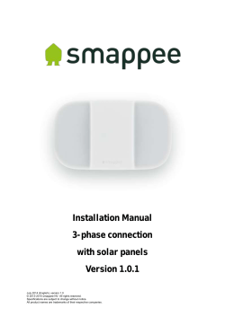 Installation Manual 3-phase connection with solar panels Version 1.0.1
