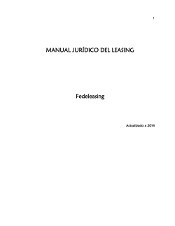 MANUAL JURÍDICO DEL LEASING  Fedeleasing 1
