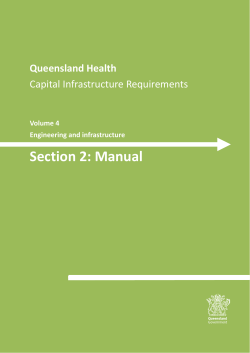Section 2: Manual    Queensland Health  Capital Infrastructure Requirements 