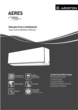 AERES Manuale d'uso e installazione User and installation Manual CLIMATIZZATORE D’ARIA