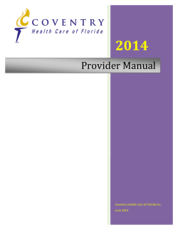 2014 Provider Manual