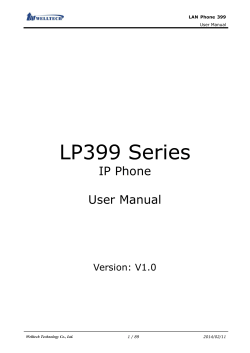 IP Phone User Manual  Version: V1.0