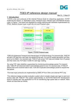 TOE2-IP reference design manual 1. Introduction
