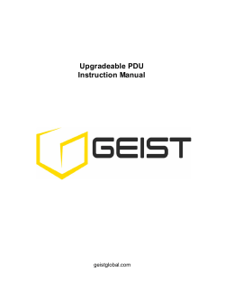 Upgradeable PDU Instruction Manual geistglobal.com