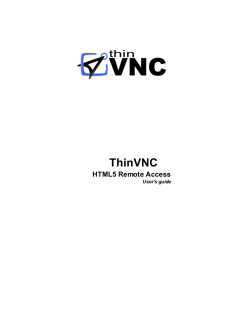 ThinVNC HTML5 Remote Access User's guide
