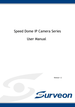 Speed Dome IP Camera Series User Manual Release 1.2
