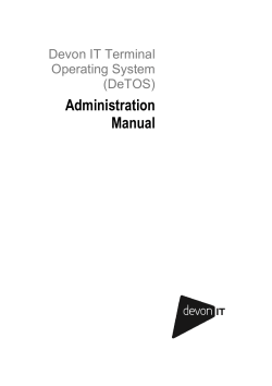 Administration Manual Devon IT Terminal Operating System