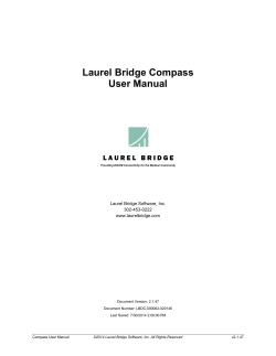 Laurel Bridge Compass User Manual  Laurel Bridge Software, Inc.