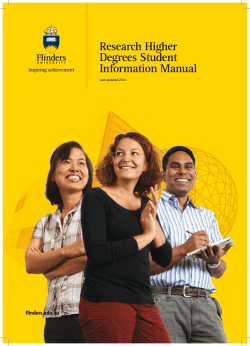 Research Higher Degrees Student Information Manual 1
