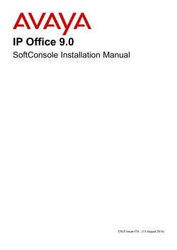IP Office 9.0 SoftConsole Installation Manual