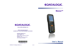Memor&trade; User&rsquo;s  Manual www.mobile.datalogic.com Datalogic Mobile S.r.l.