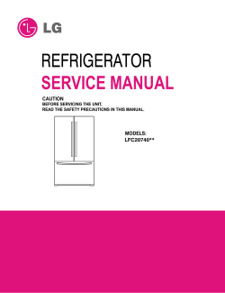 REFRIGERATOR SERVICE MANUAL CAUTION MODELS:
