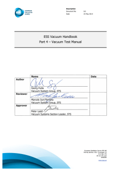 ESS Vacuum Handbook Part 4 – Vacuum Test Manual  Document No