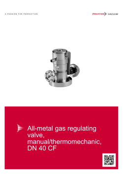 All-metal gas regulating valve, manual/thermomechanic, DN 40 CF