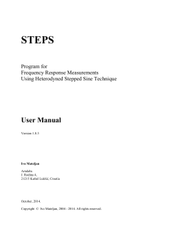 STEPS User Manual Program for