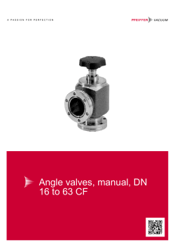 Angle valves, manual, DN 16 to 63 CF