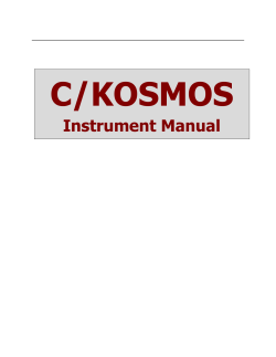C/KOSMOS Instrument Manual