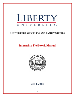 Internship Fieldwork Manual  2014-2015 C