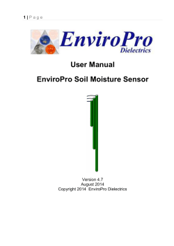 User Manual EnviroPro Soil Moisture Sensor 1 |