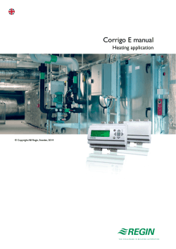 Corrigo E manual Heating application © Copyright AB Regin, Sweden, 2014