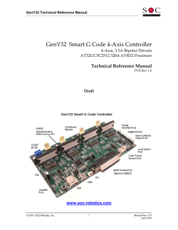 GenY32  Smart G Code 4-Axis Controller Technical Reference Manual