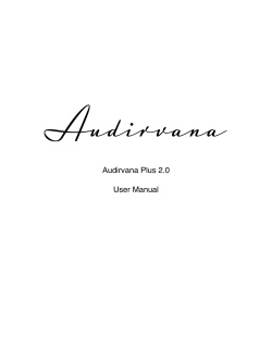 Audirvana  Audirvana Plus 2.0 User Manual