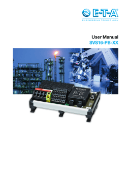 User Manual SVS16-PB-XX