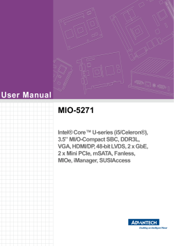 User Manual MIO-5271