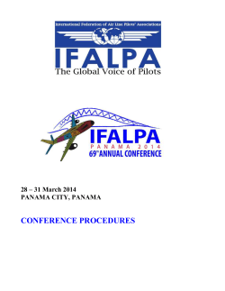 CONFERENCE PROCEDURES 28 – 31 March 2014 PANAMA CITY, PANAMA