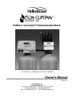 Owner’s Manual ProMate-6 / Iron Curtain 2.0 Demand Aeration Manual