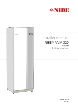 Installer manual NIBE™ VVM 320 Indoor module UK 1x230V