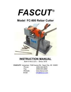 FASCUT  ® Model  FC-800 Rebar Cutter