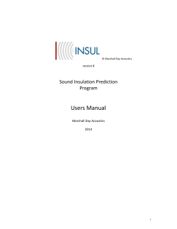 Users Manual Sound Insulation Prediction Program